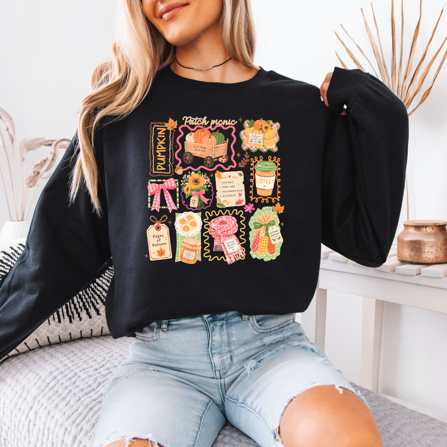 Pumpkin Patch Picnic Autumn Sweatshirt 🎃🍂