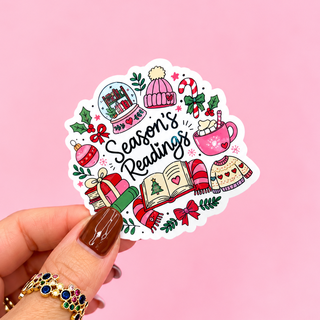 🎄📚 Season’s Readings Christmas Sticker