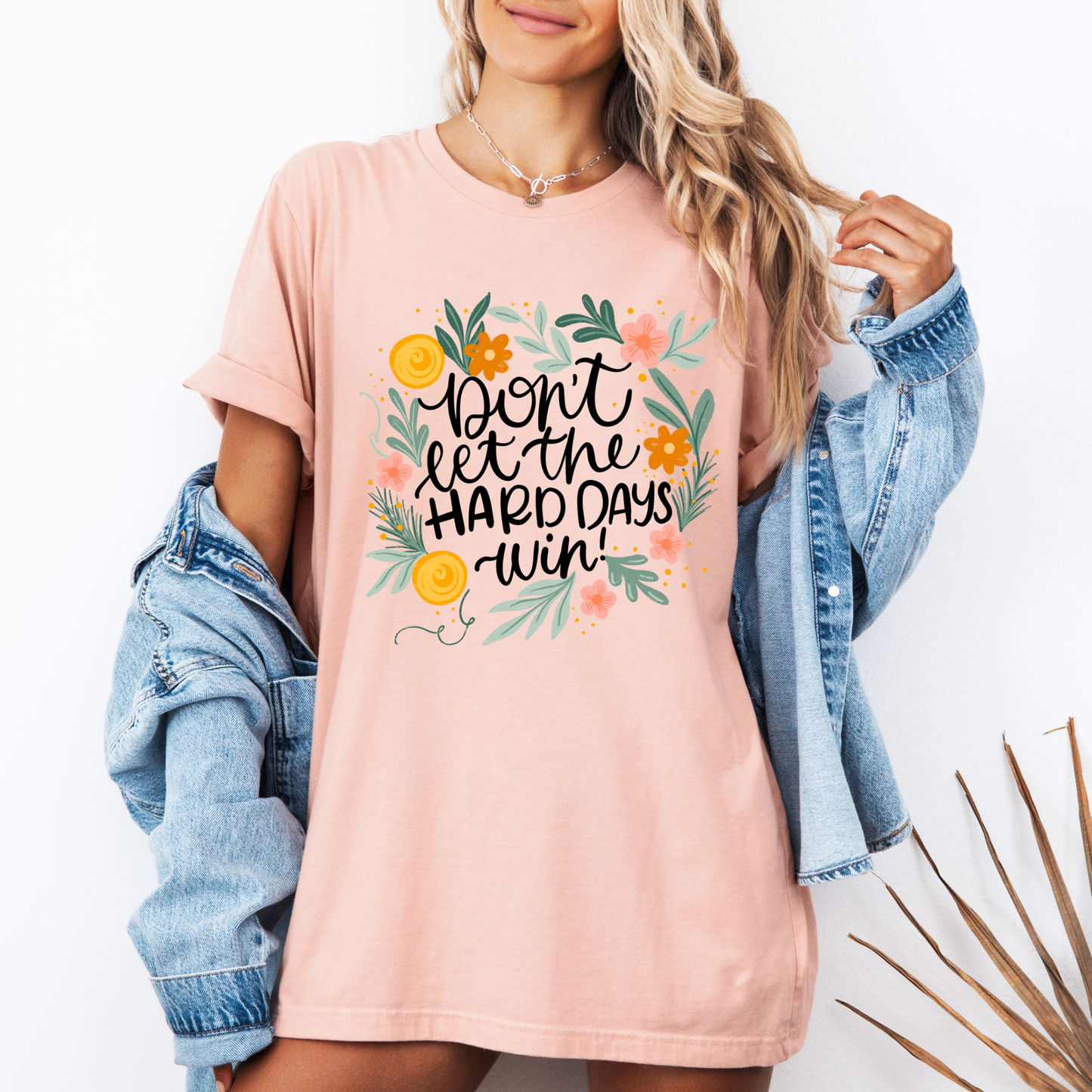 🌼✨ Don’t Let the Hard Days Win 💛🌿
100% Organic Cotton T-Shirt