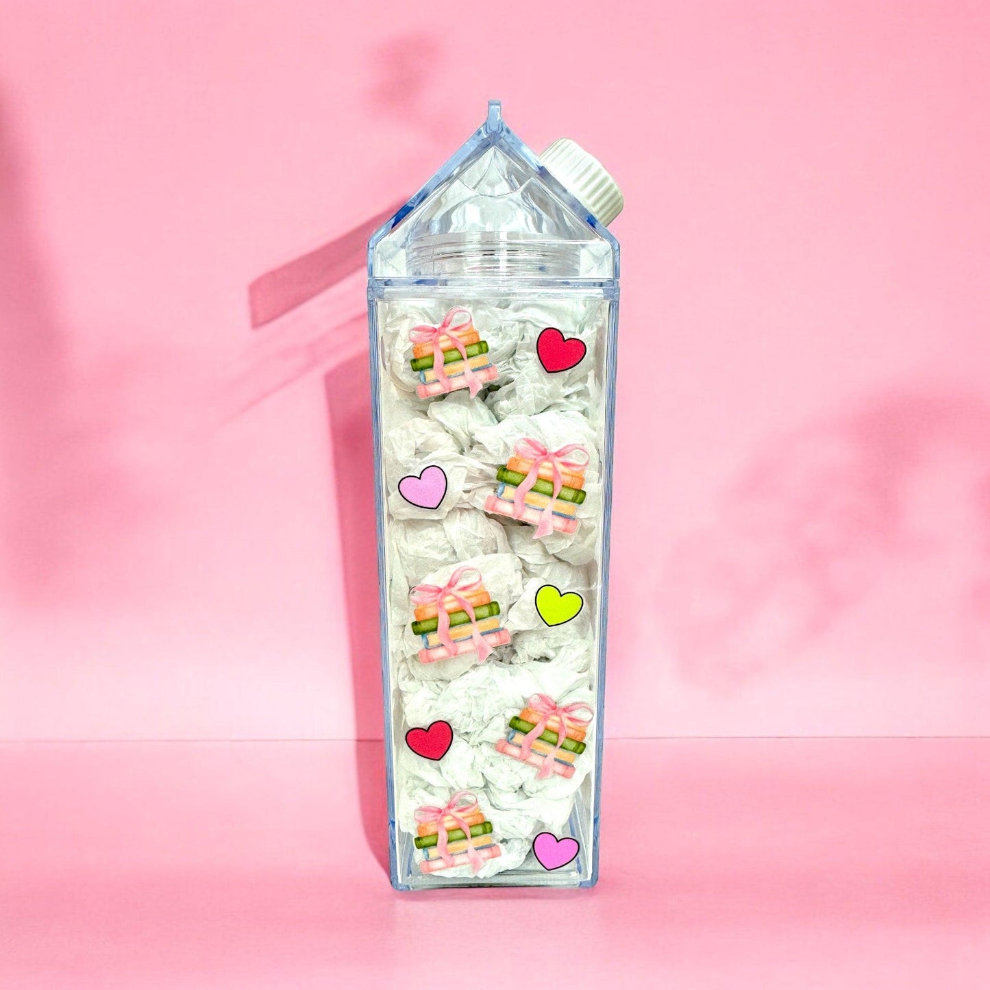 Coquette Book Milk Carton Water Bottle 17oz
