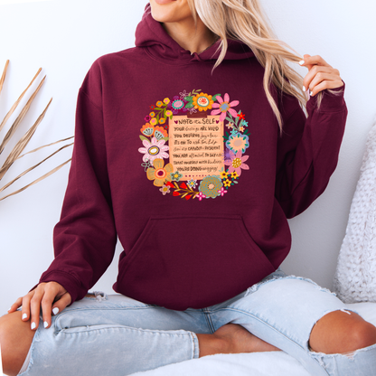 Note to Self Floral Affirmations 🌸✨Luxuriously Thick Hoodie✨