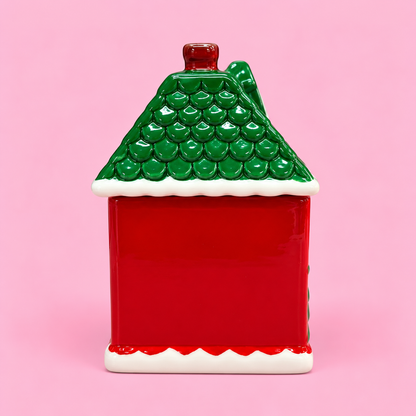 🎄🏠 Red Christmas House Ceramic Oil Burner ❤️✨