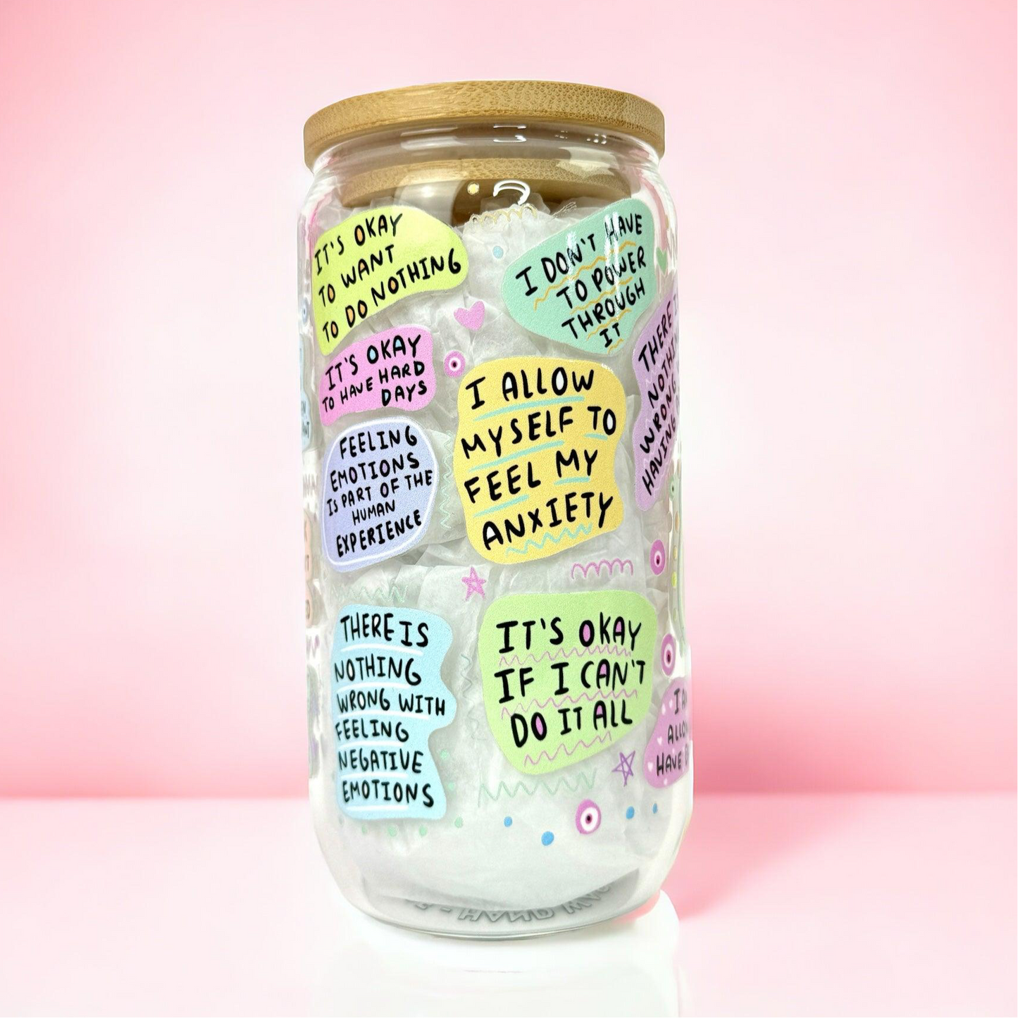 ‘My Mental Breakdown Cup’ 16oz (455ml) Iced Coffee Glass Cup