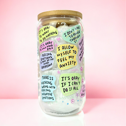 ‘My Mental Breakdown Cup’ 16oz (455ml) Iced Coffee Glass Cup