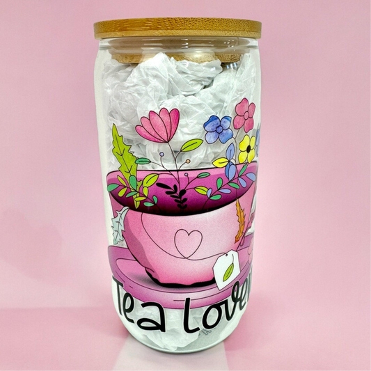 Tea Lover 16oz (455ml) Iced Tea/Coffee Glass Cup