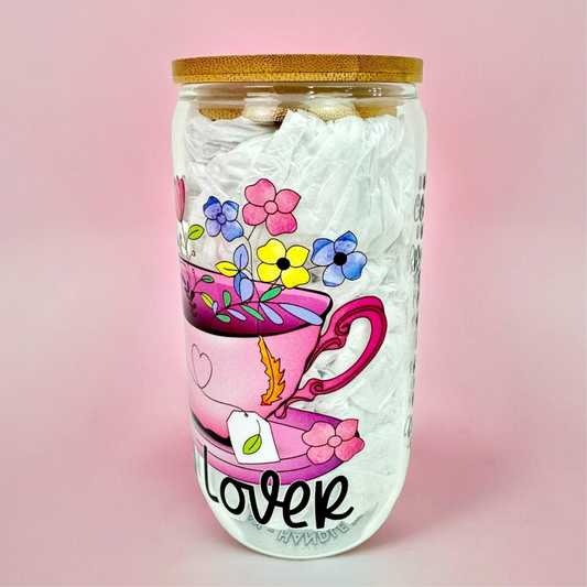Tea Lover 16oz (455ml) Iced Tea/Coffee Glass Cup