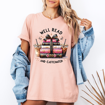 📚☕Well Read & Caffeinated t-shirt ✨