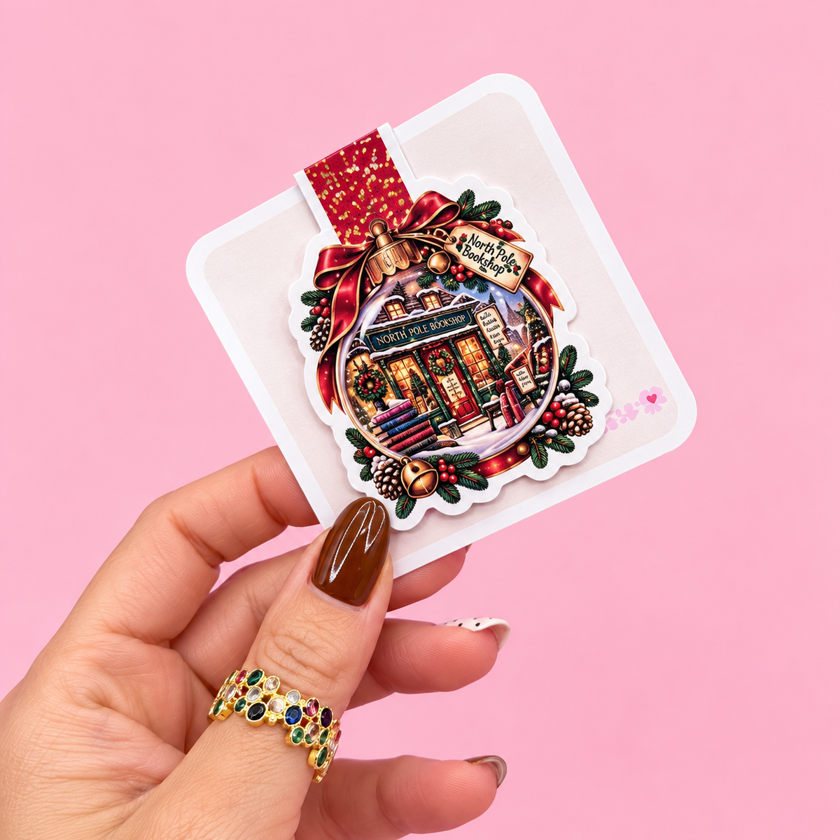 🎄📚 North Pole Bookshop Christmas Magnetic Bookmark ❤️✨