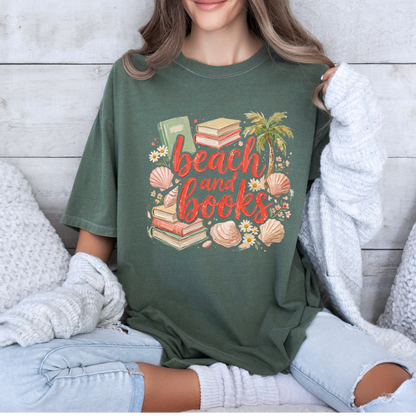🏖️📚 Beach & Books Summer Reader t-shirt 🌴🐚