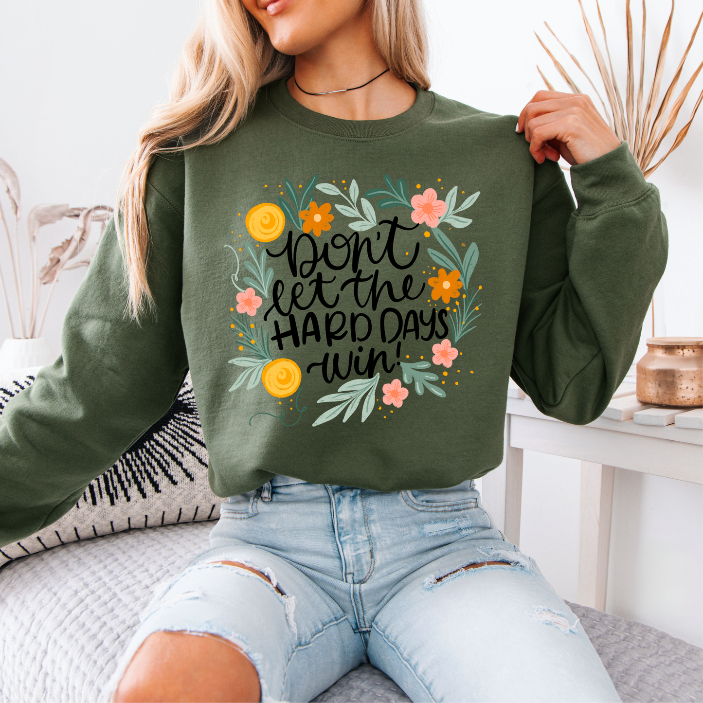 🌼✨ Don’t Let the Hard Days Win 💛🌿
Organic Cotton Sweatshirt