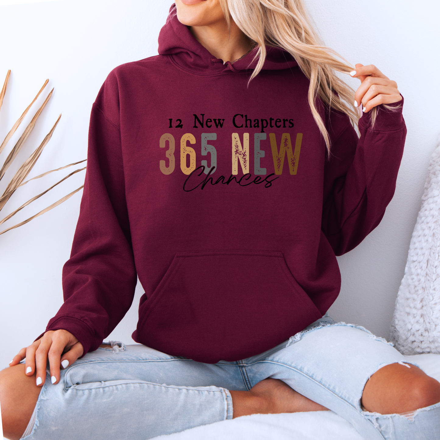 ✨📖 12 New Chapters, 365 New Chances Luxuriously Thick Hoodie✨