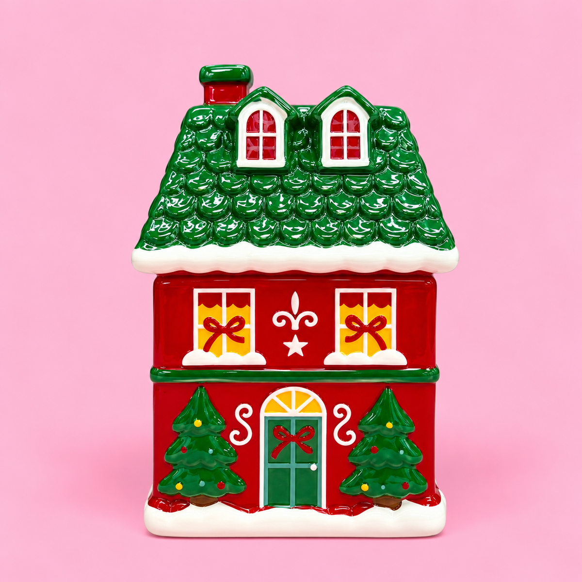 🎄🏠 Red Christmas House Ceramic Oil Burner ❤️✨