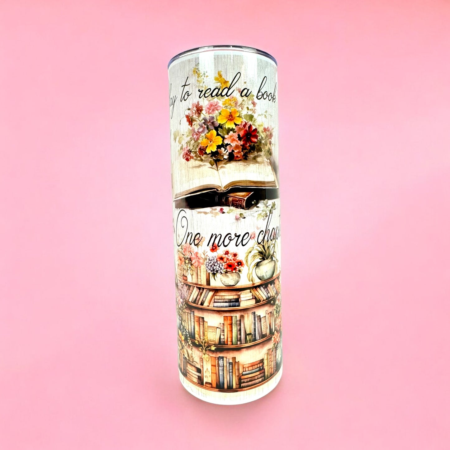 The Book Lover’s 20oz Tumbler – Vintage Aesthetic