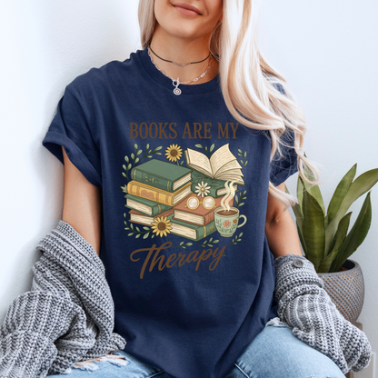 ☕ Cozy Reader Therapy 📖✨
100% Organic Cotton T-Shirt