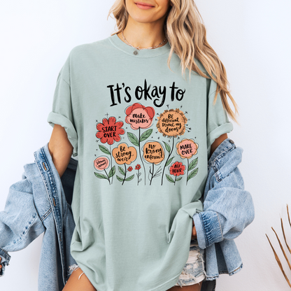 🌷It’s Okay To Bloom Affirmation✨💖
100% Organic Cotton T-Shirt