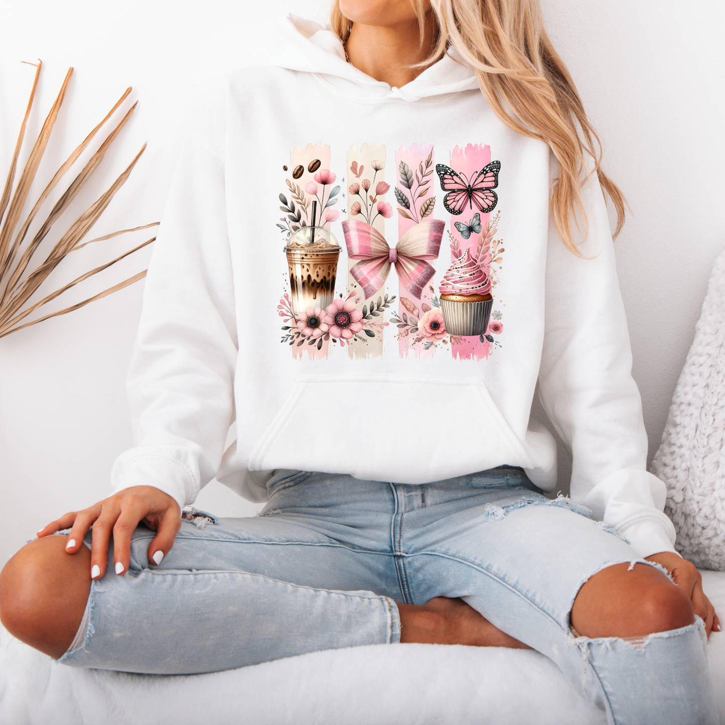 🎀☕ Coquette Coffee & Cupcake Hoodie 🦋✨