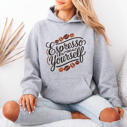 “Espresso Yourself ☕✨ | Cozy Coffee Lover Hoodie”