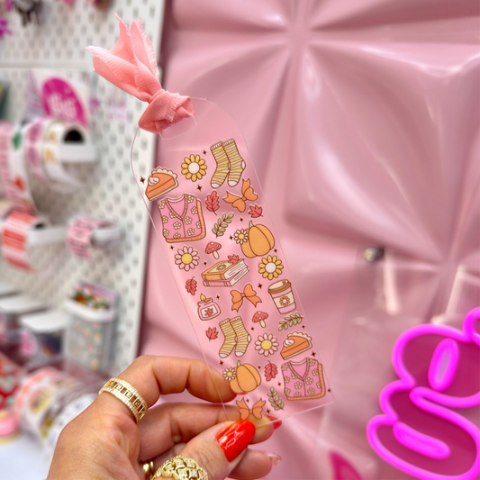 🍂 Autumn Essentials Acrylic Bookmark 🍁📚