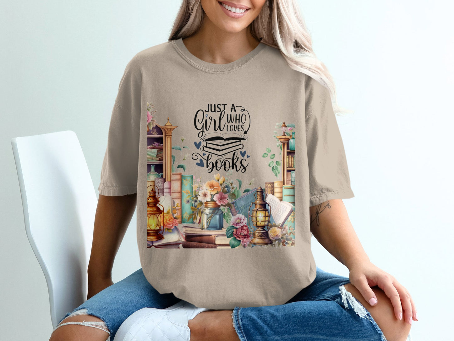 Library Dreams T-shirt 100% Organic Cotton