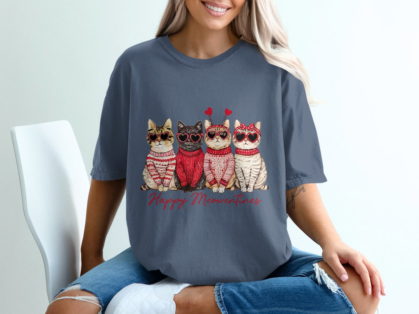 Purr-fect Meowentine 100% Organic Cotton