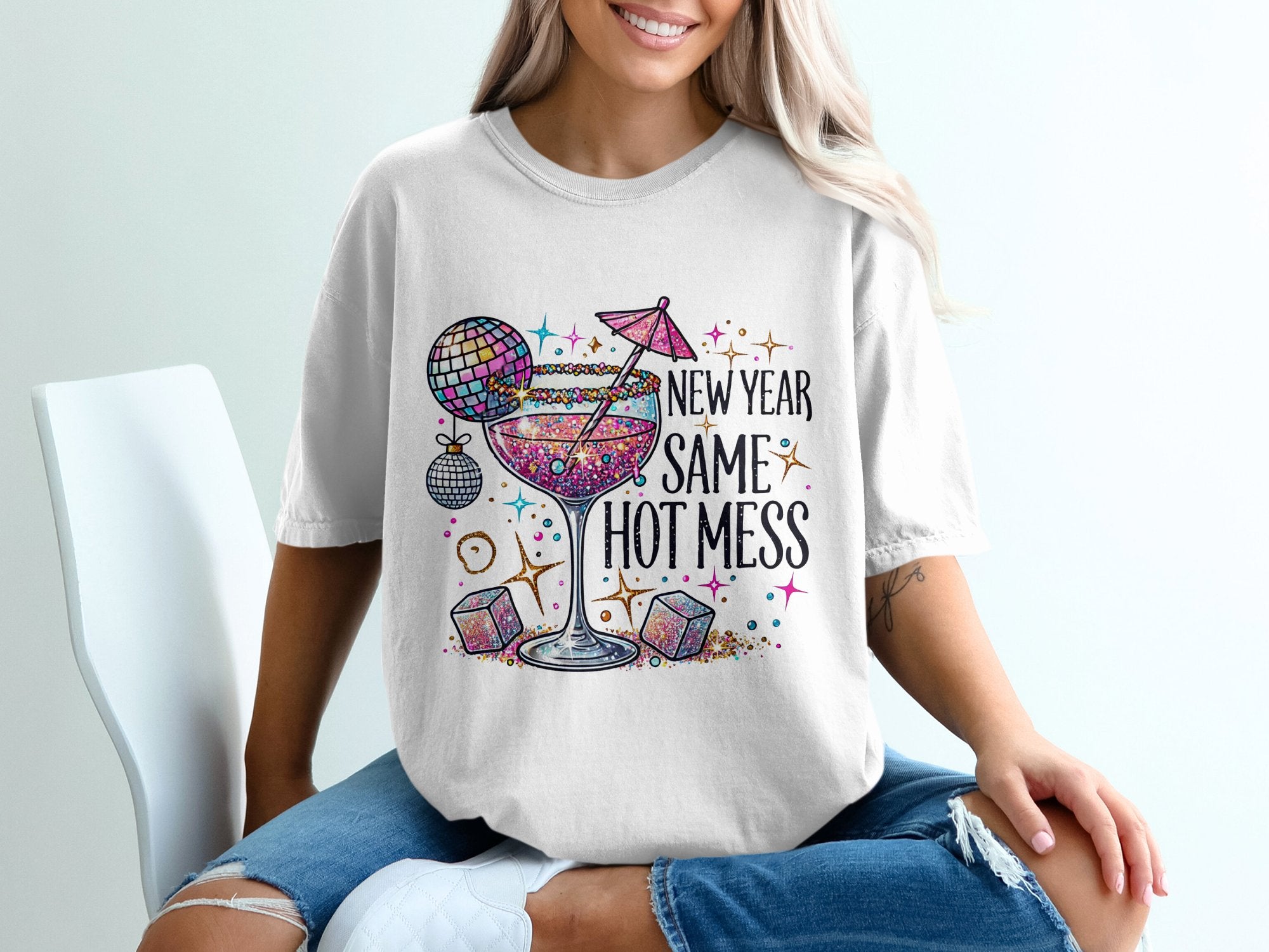 Hot Mess Cheers T-shirt 100% Organic Cotton