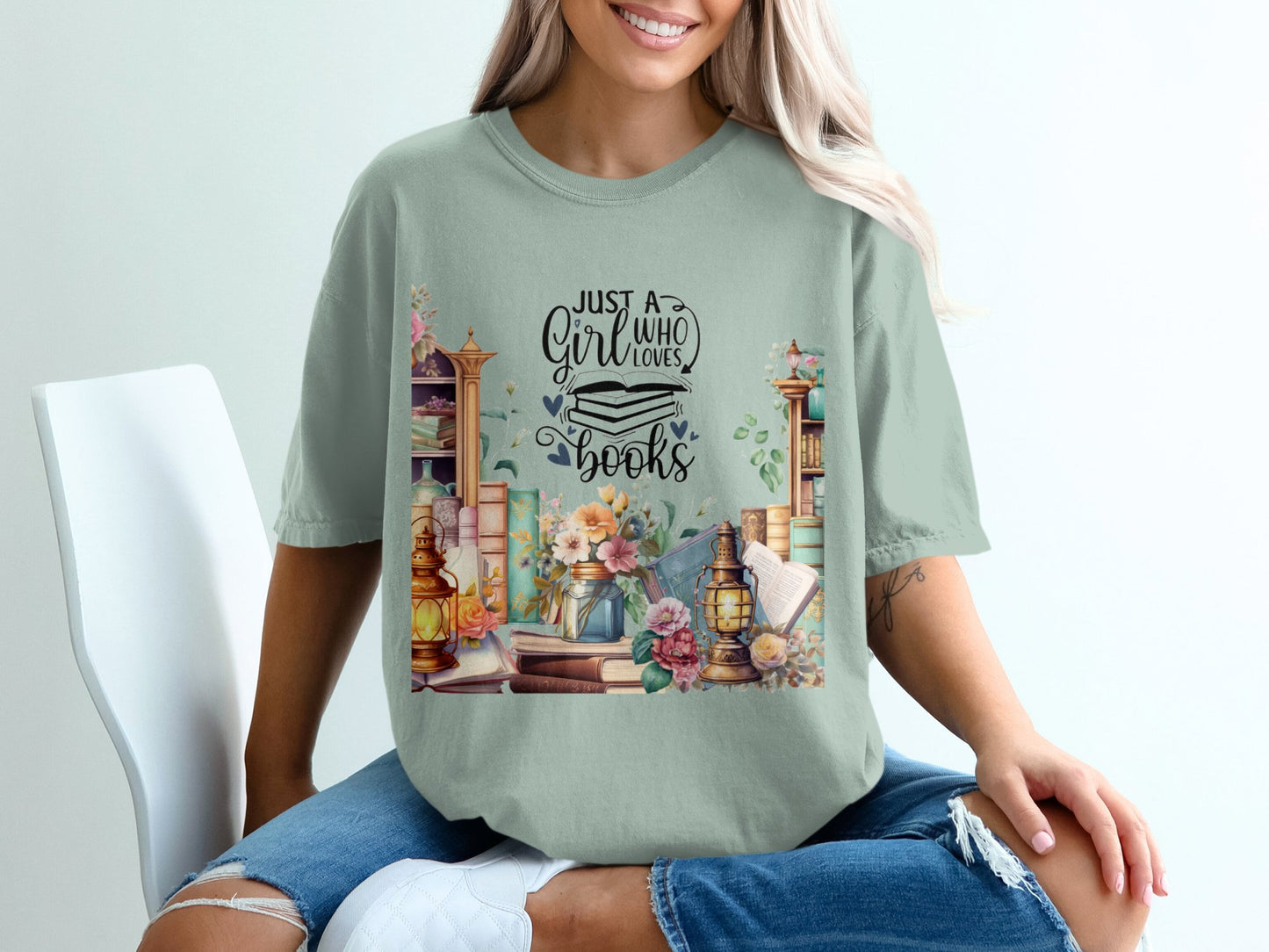 Library Dreams T-shirt 100% Organic Cotton