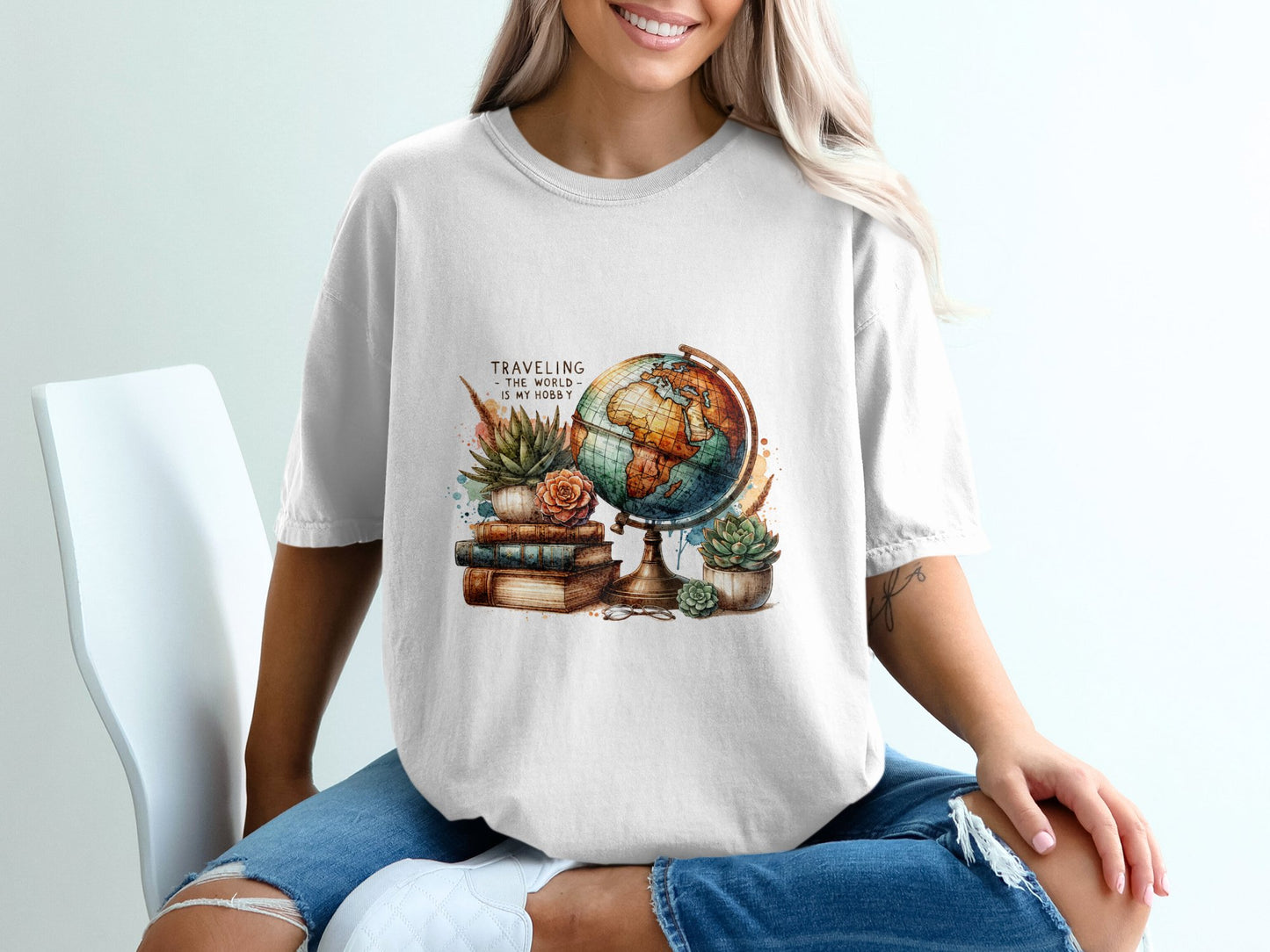 Travelling is my hobby T-shirt 100% Organic Cotton
