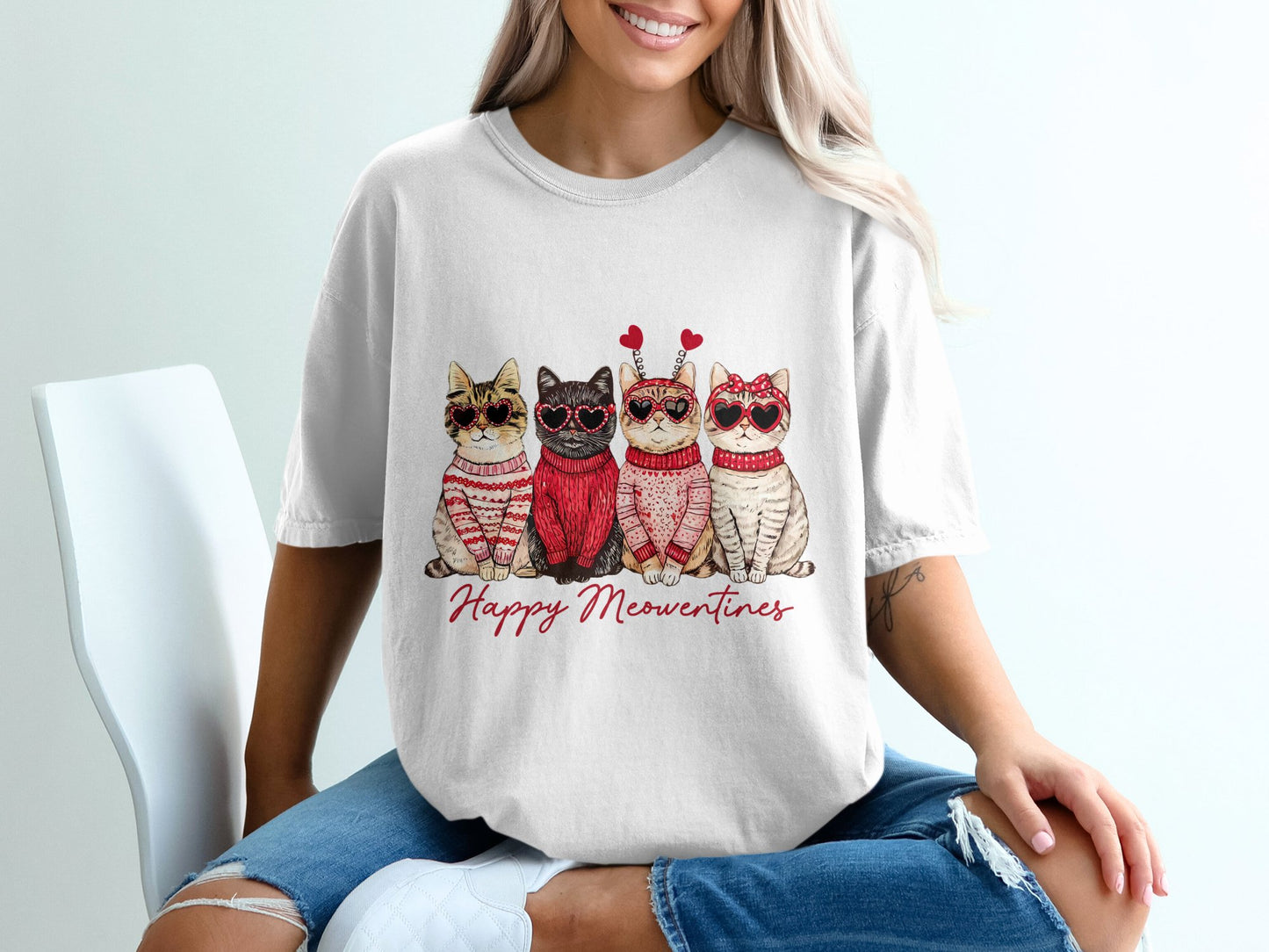 Purr-fect Meowentine 100% Organic Cotton