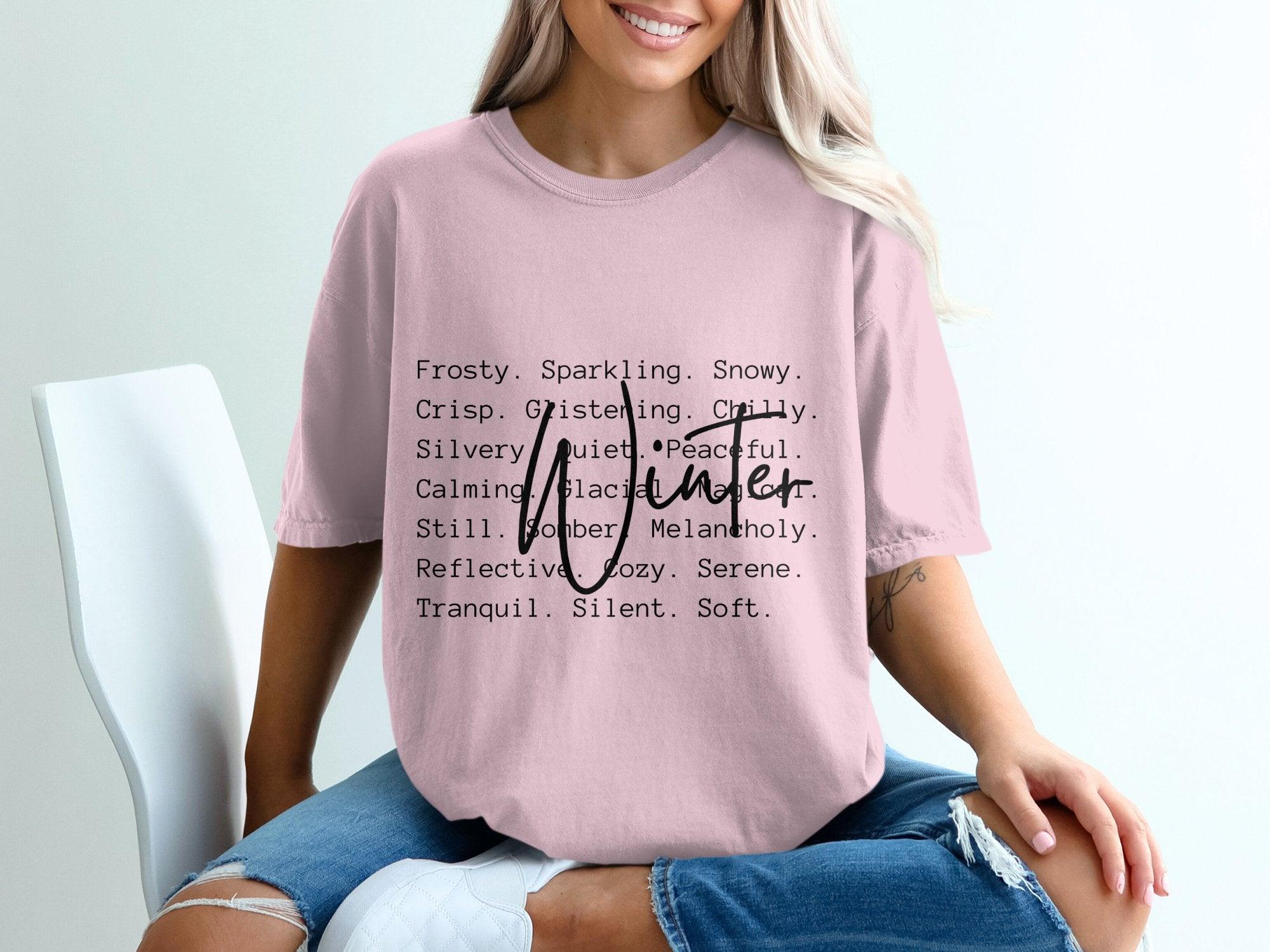 Winter Words T-shirt 100% Organic Cotton