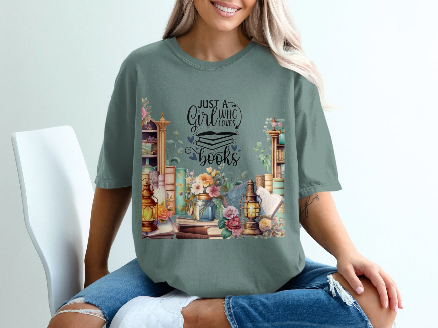 Library Dreams T-shirt 100% Organic Cotton