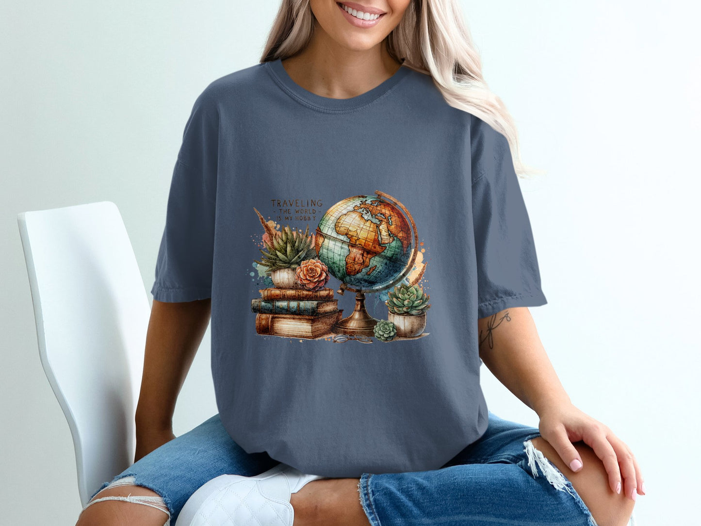 Travelling is my hobby T-shirt 100% Organic Cotton