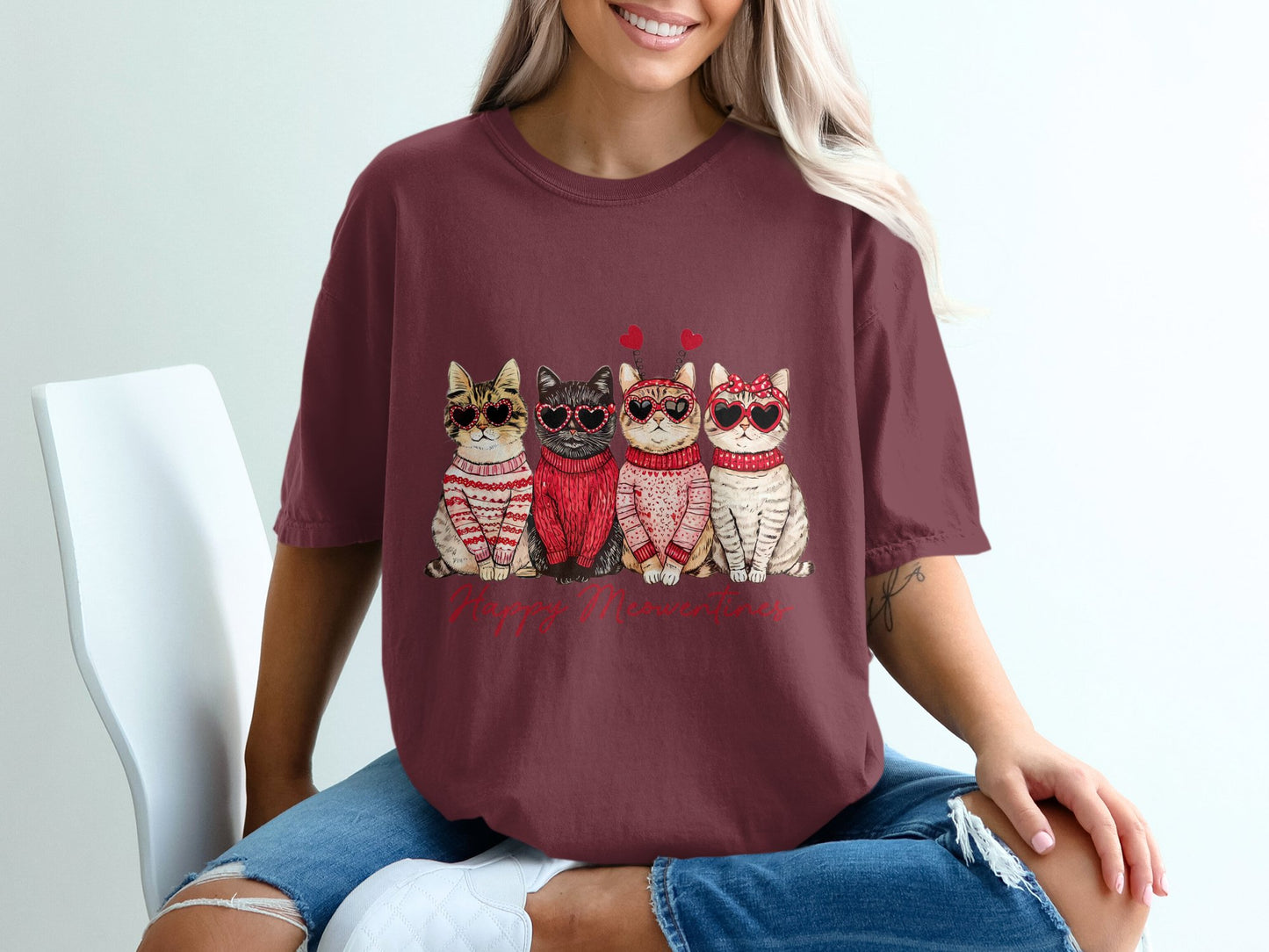 Purr-fect Meowentine 100% Organic Cotton