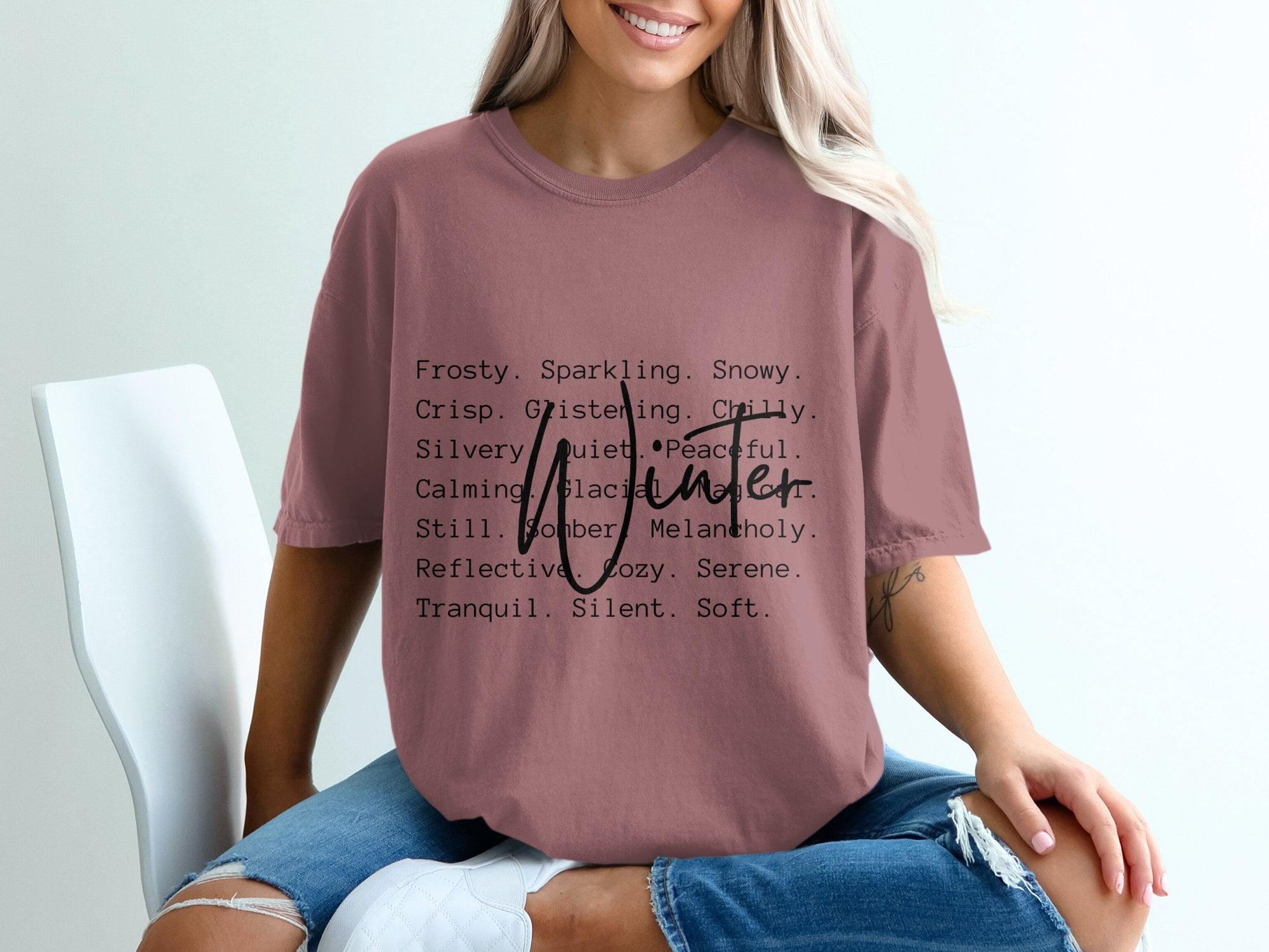 Winter Words T-shirt 100% Organic Cotton