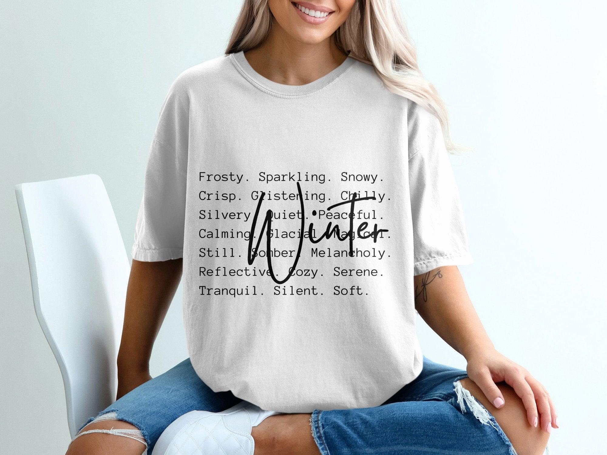 Winter Words T-shirt 100% Organic Cotton - SALE