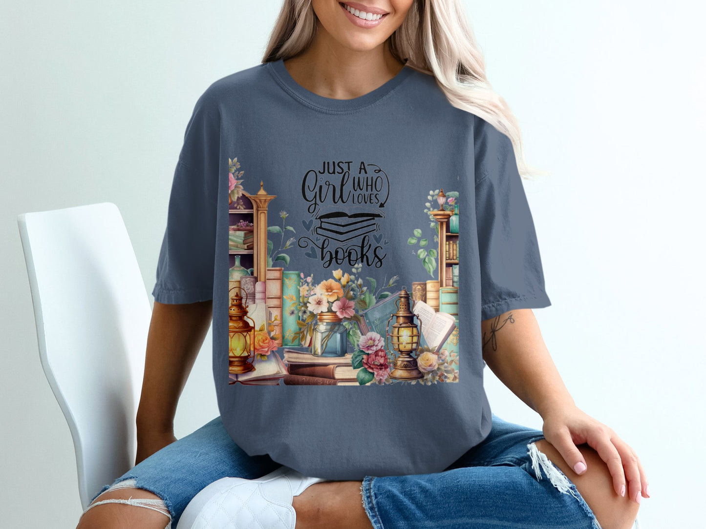 Library Dreams T-shirt 100% Organic Cotton