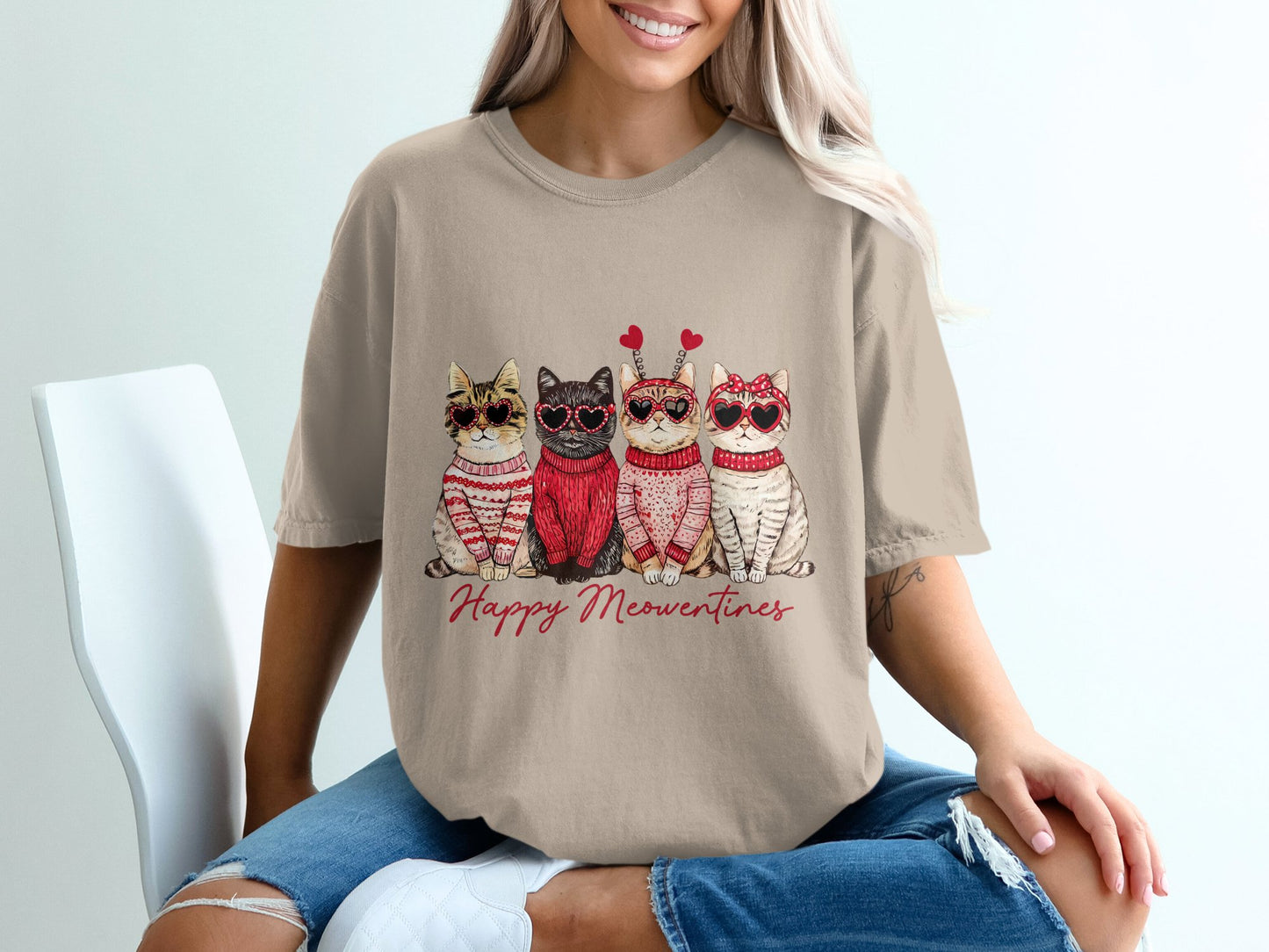 Purr-fect Meowentine 100% Organic Cotton