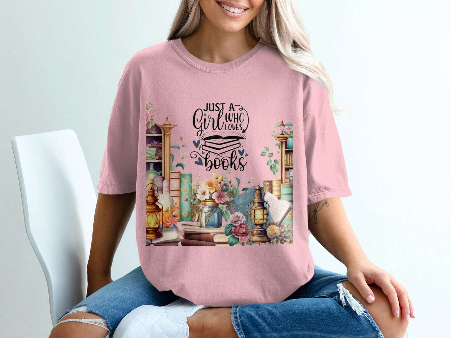 Library Dreams T-shirt 100% Organic Cotton