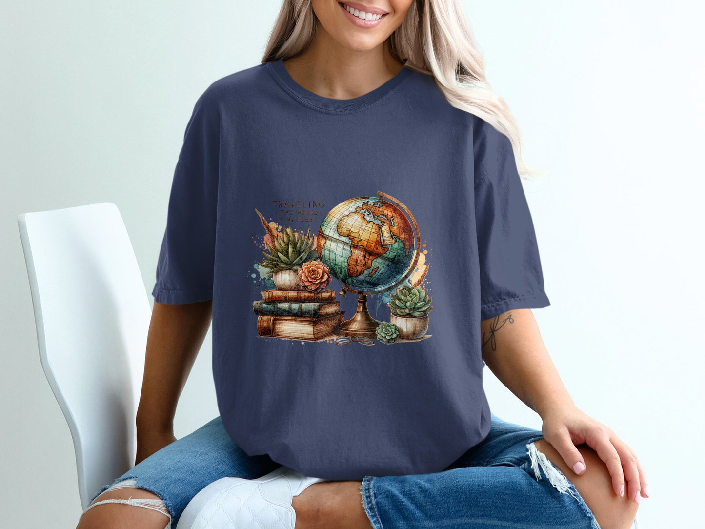 Travelling is my hobby T-shirt 100% Organic Cotton