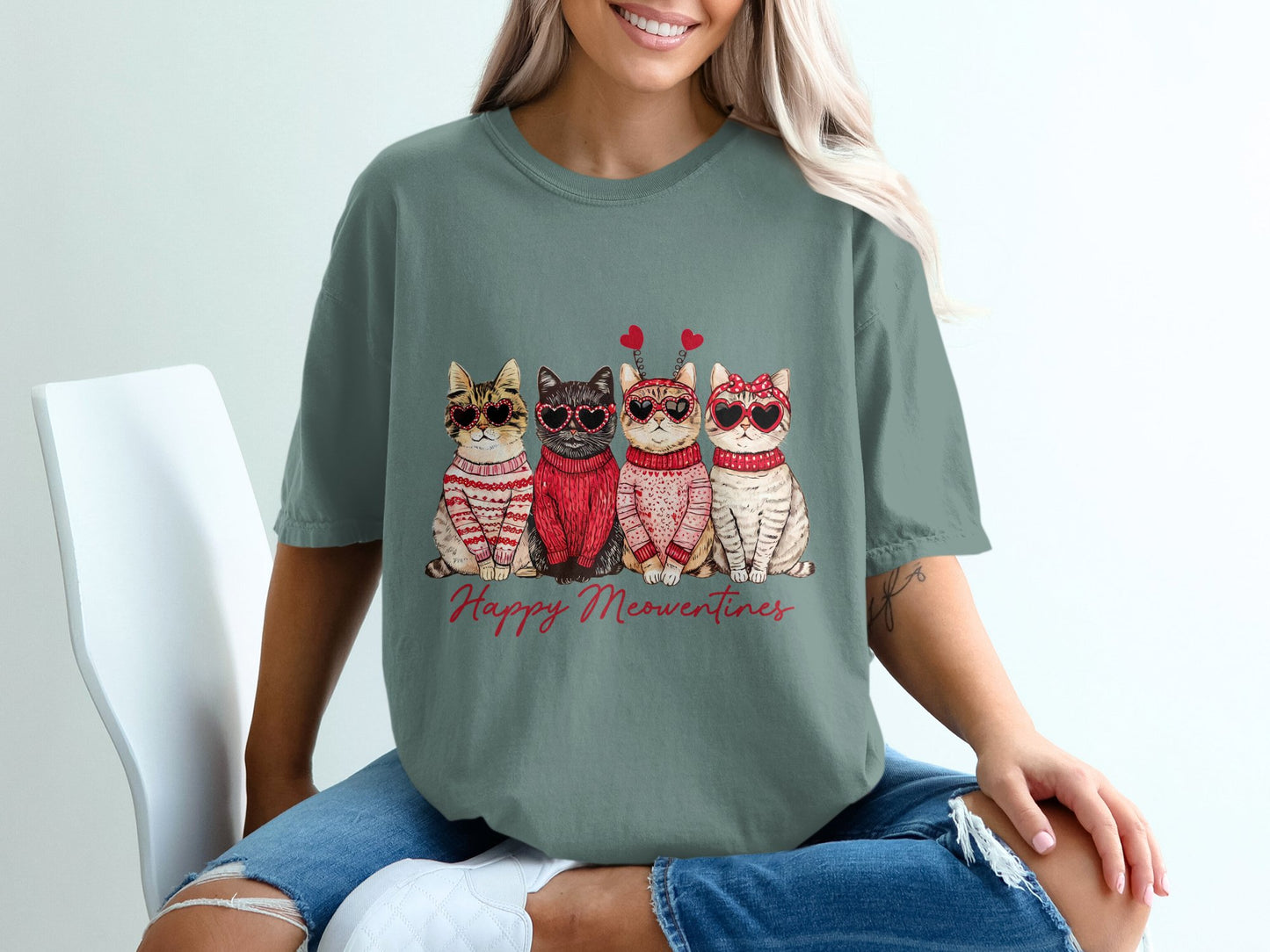 Purr-fect Meowentine 100% Organic Cotton
