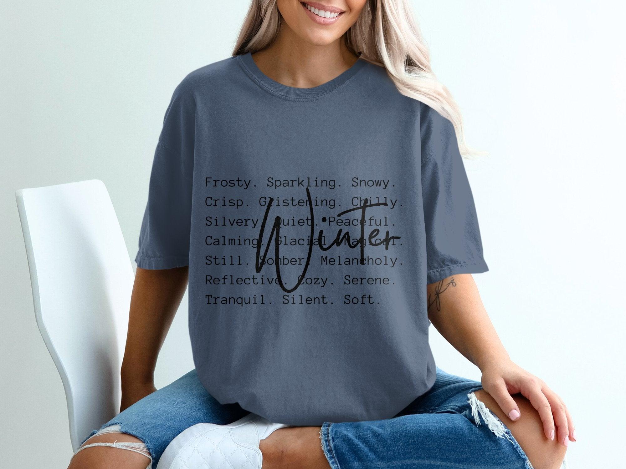 Winter Words T-shirt 100% Organic Cotton