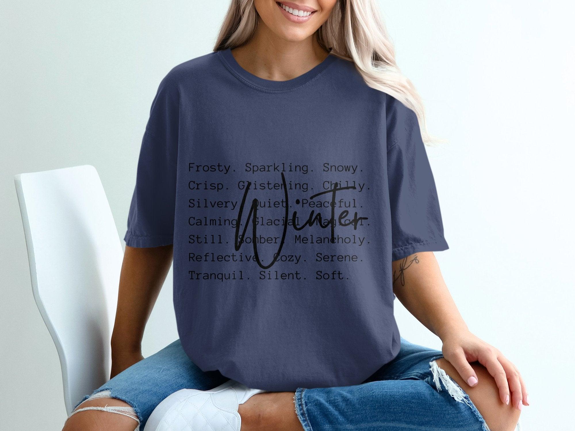 Winter Words T-shirt 100% Organic Cotton