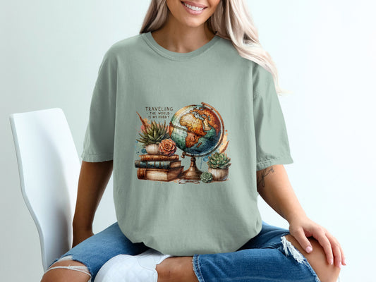 Travelling is my hobby T-shirt 100% Organic Cotton