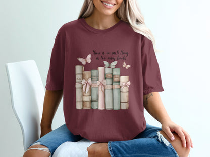 Butterfly Library T-shirt 100% Organic Cotton