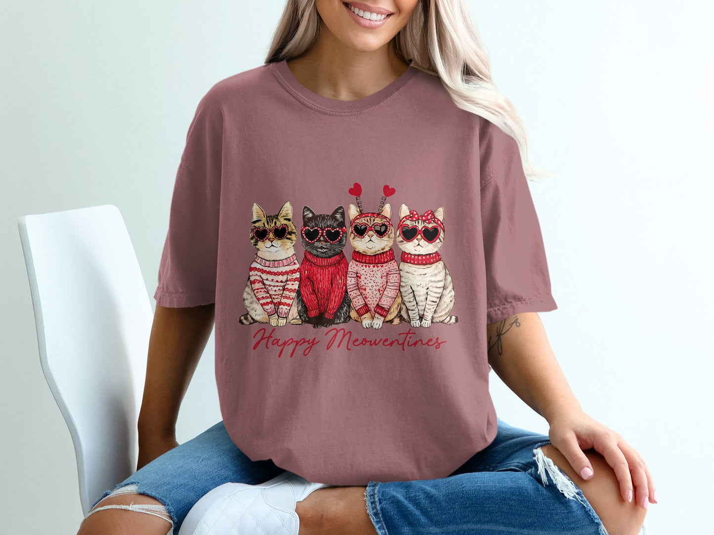 Purr-fect Meowentine 100% Organic Cotton