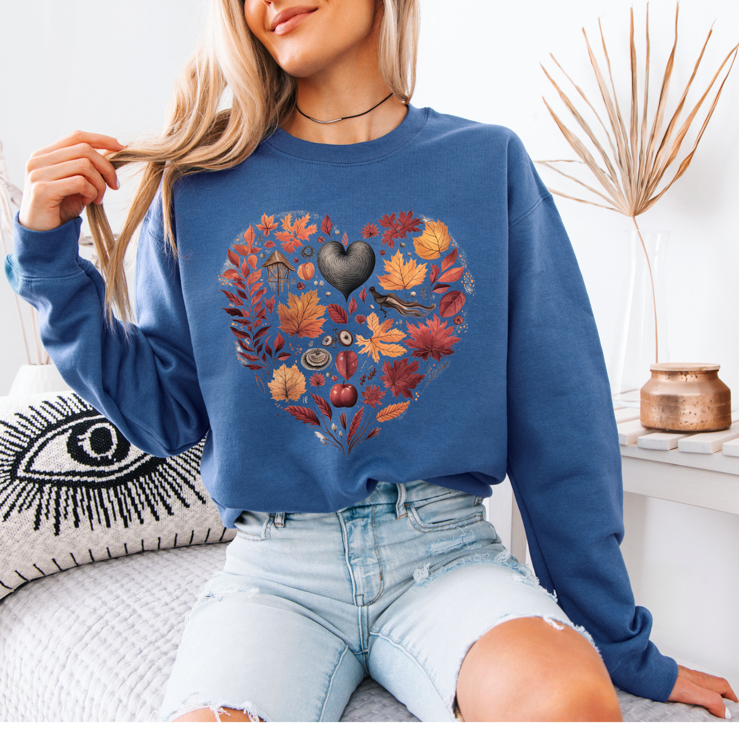 🍂❤️ Autumn Heart Cotton Sweatshirt
