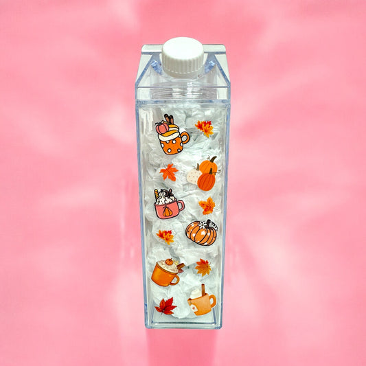 🍂Fall Vibes Milk Carton Bottle – 17oz