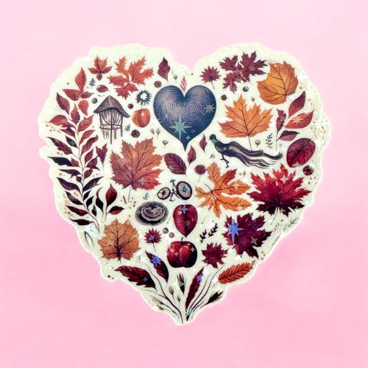 🍂 Autumn Heart – Cozy Fall Aesthetic Sticker 🍁✨