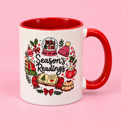 🎄📚 Season’s Readings Christmas 11oz Mug ❤️☕
