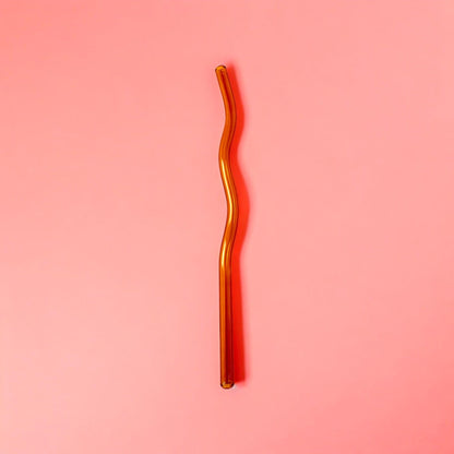 Glass Wavy Straws