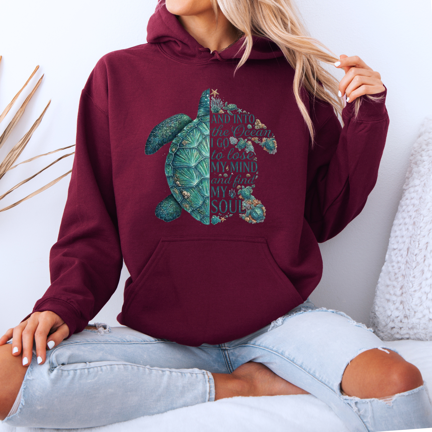 🐢🌊 Into The Ocean Sea Turtle Cozy Hoodie ✨